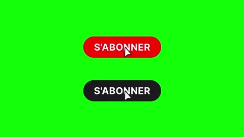 French Subscribe Animation Rounded Button Green Screen 4K 库存影片 334525006