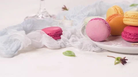 French sweet macarons Stock Footage 133501846