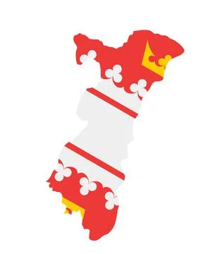 French territory Alsace map flag vector silhouette illustration Stockillustratie