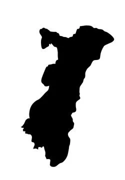 French territory Alsace map vector silhouette Stockillustratie