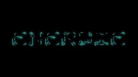 French text energy in the form of printed circuit board tracks Stock Footage 103954729