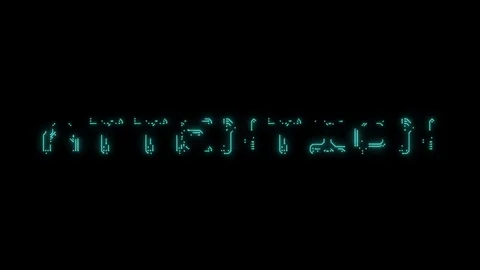 French text warning in the form of printed circuit board tracks Stock Footage 103945525