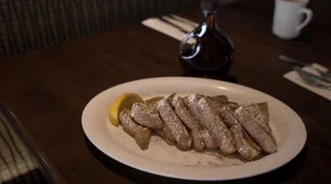 French Toast at a Restaurant. Stock Footage 60039217