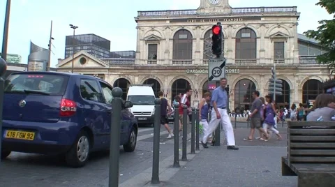 French Traffic Juntion Stock Footage 1038343