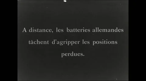 French troop bombing across no man's land Stock Footage