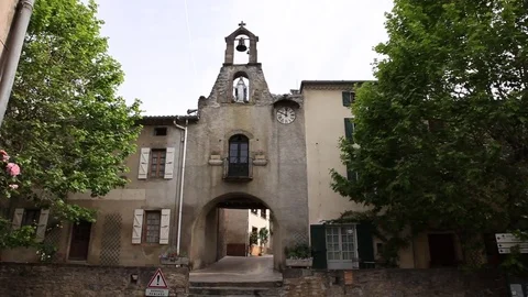 A french village street with bell 動画素材 71891453