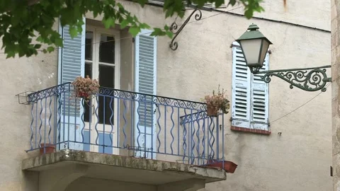 FRENCH VILLAGE WINDOW Stock Footage 220434702