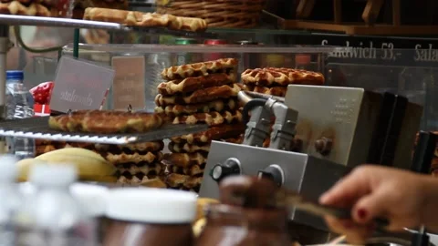 French waffles 스톡 동영상 186132722