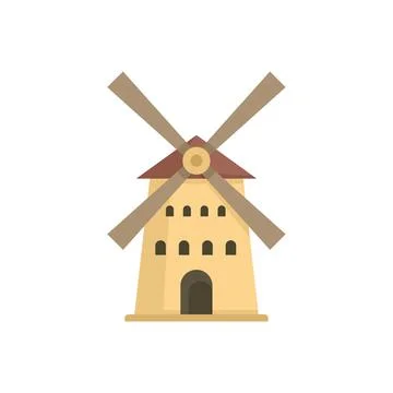 French windmill icon flat isolated イラスト素材