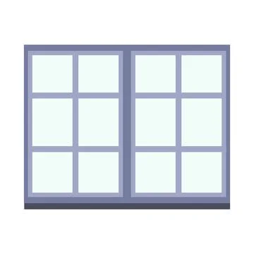 French Window Icon Vector Illustration Stock Illustration