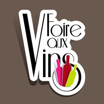 French Wines Event Stock Illustration