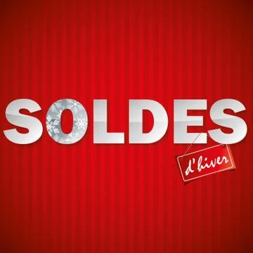 French winter sales background Stock Illustration