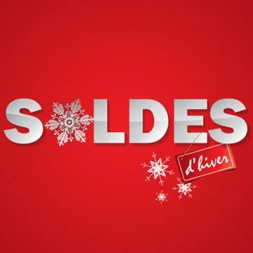 French winter sales background Stock Illustration