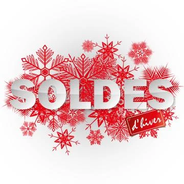 French winter sales background Stock Illustration