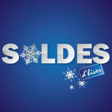 French winter sales background Stock Illustration