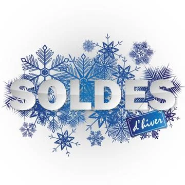 French winter sales background Stock Illustration