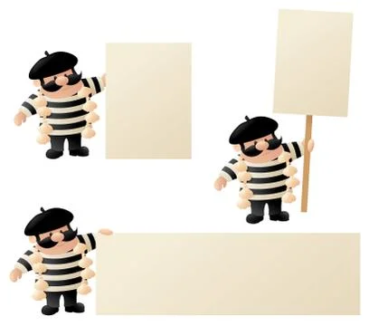 Frenchman announces Stock Illustration