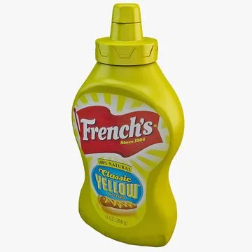 Frenchs Mustard Bottle 3D Model