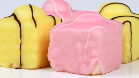 Frency Fancies cakes Stock Footage 86832209