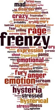 Frenzy word cloud Stock Illustration