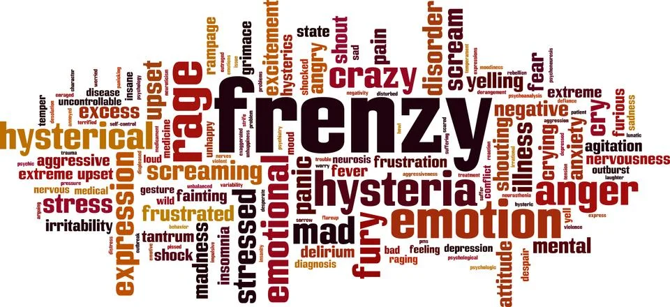 Frenzy word cloud Stock Illustration