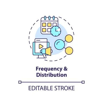 Frequency and distribution concept icon Stock-Illustration