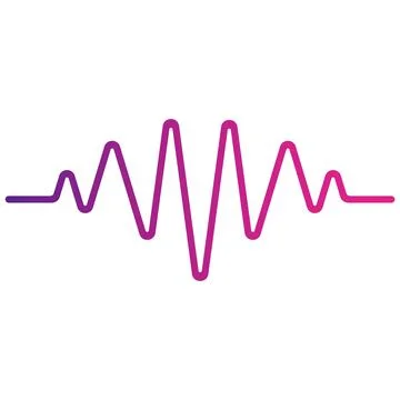 Frequency audio waveform, music wave HUD interface elements, voice graph sign Stock Illustration