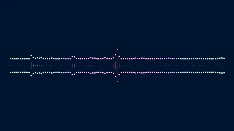 Frequency band of an audio file Stock Footage 86591369