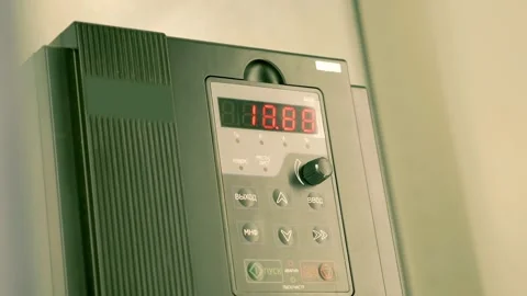 Frequency converter is designed for use in pumping units and ventilation systems Stock-Footage 333327622