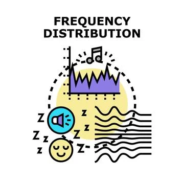 Frequency distribution illustrating sound analysis and sleep tracking Stock Illustration