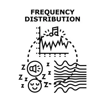 Frequency distribution illustrating sound analysis and sleep tracking Stock Illustration