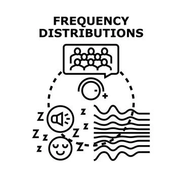 Frequency distributions concept vector for data analysis 库存插图