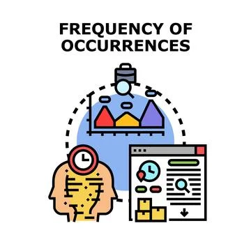 Frequency of events analysis and data monitoring Stock Illustration