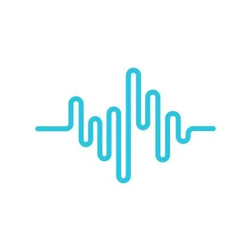 Frequency icon. Isolated on white background. From blue icon set. Stock Illustration