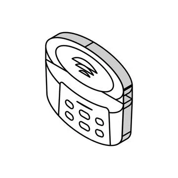 Frequency noise isometric icon vector illustration Stock Illustration
