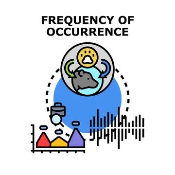 Frequency of occurrence data analyzing risk assessment イラスト素材