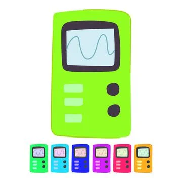 Frequency oscillograph vector cartoon graphic イラスト素材