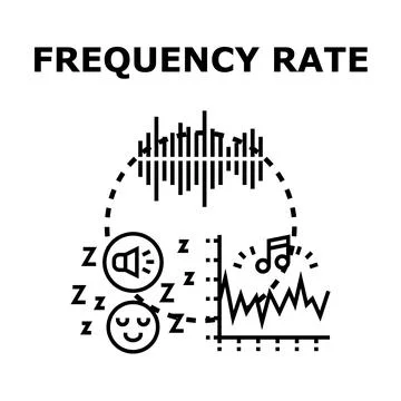 Frequency rate control concept for sound levels Stock Illustration