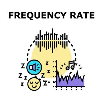 Frequency rate control concept for sound levels Stock Illustration
