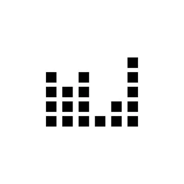 Frequency Sound Wave, Music Equalizer Flat Vector Icon Stock Illustration