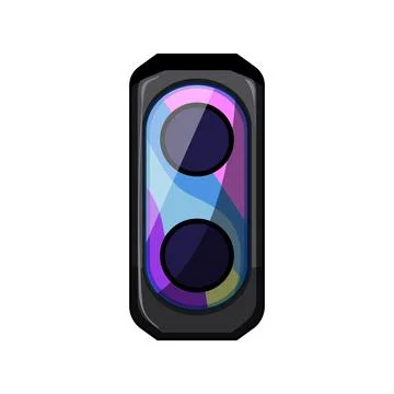 Frequency speaker music cartoon vector illustration Stock Illustration