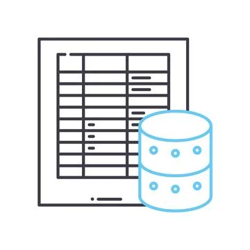 Frequency table line icon, outline symbol, vector illustration, concept sign イラスト素材
