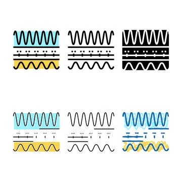 Frequency telecommunication color icon vector simplified Stock Illustration