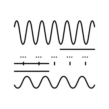 Frequency telecommunication line icon vector illustration Stock Illustration