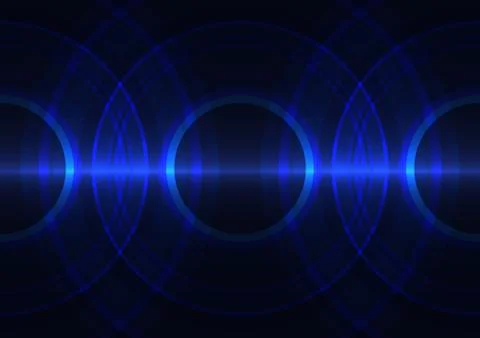 Frequency wave circle abstract background Stock Illustration