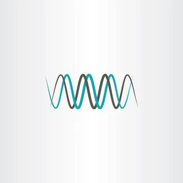 Frequency wavelength logo vector symbol Stock Illustration
