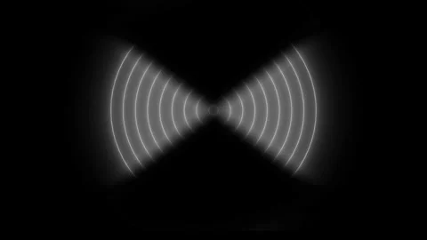 Frequency Waves in Motion, Moving Sound Waves Animation, Glowing Sound wave.. Stock Footage 307857297