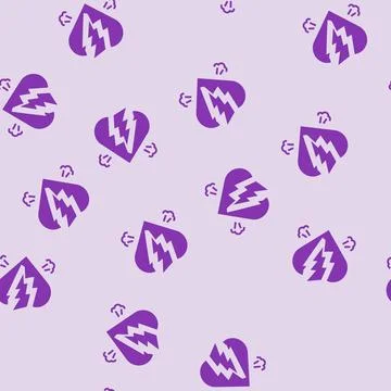 Frequent arguments couple glyph seamless pattern Stock Illustration