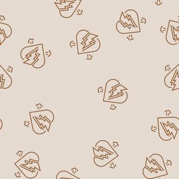 Frequent arguments couple line seamless pattern Ilustração Stock