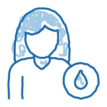 Frequent Urination Symptomp Pregnancy doodle icon hand drawn illustration Stock Illustration